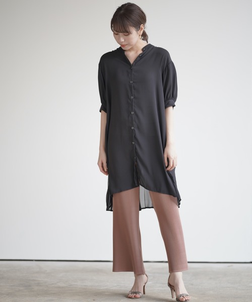 rps(アールピーエス)の「ジョーゼットプリーツワイドパンツ(その他パンツ・レディース・ブラック/ベージュ/グリーン・M)」の8枚目の写真
