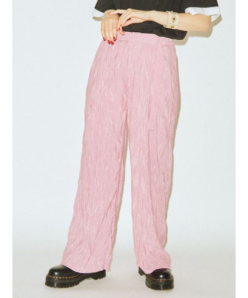 jouetie(ジュエティ)の「リンクルパンツ(その他パンツ・レディース・アイボリー/ブラック/ピンク・MEDIUM)」の3枚目の写真