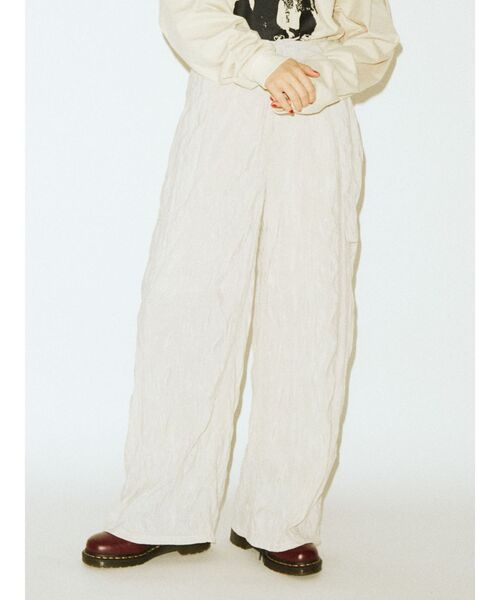 jouetie(ジュエティ)の「リンクルパンツ(その他パンツ・レディース・アイボリー/ブラック/ピンク・MEDIUM)」の1枚目の写真