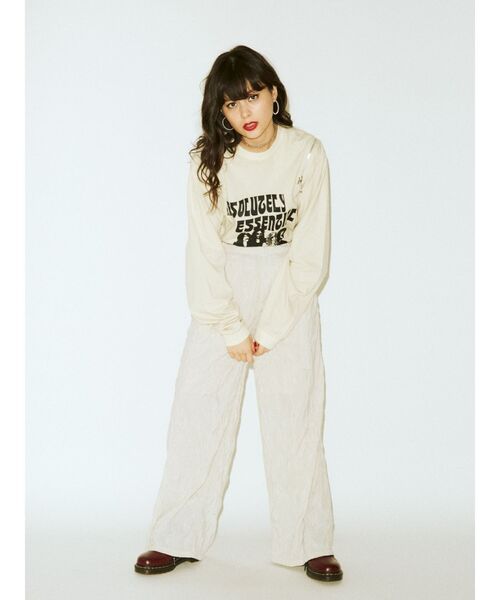 jouetie(ジュエティ)の「リンクルパンツ(その他パンツ・レディース・アイボリー/ブラック/ピンク・MEDIUM)」の4枚目の写真