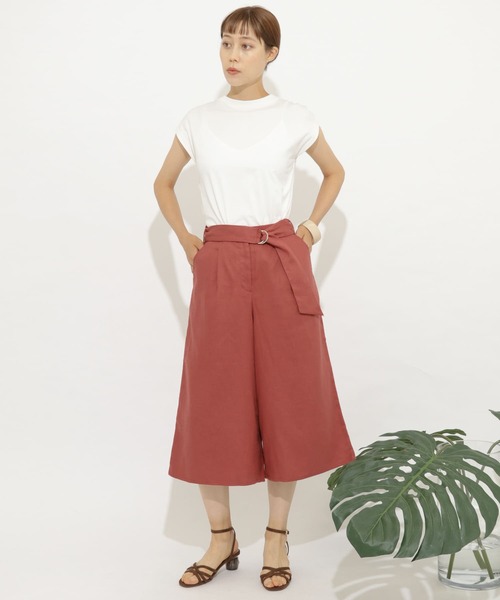 SENSE OF PLACE by URBAN RESEARCH（センスオブプレイスバイアーバンリサーチ）の「リネンガウチョパンツ（その他パンツ・レディース・ブラック/ライトベージュ/レッド・FREE）」の13枚目の写真