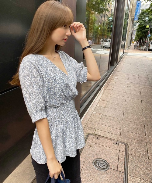 KOBE LETTUCE（コウベレタス）の「カシュクールブラウス（シャツ/ブラウス・レディース・ミント/ピンク/ホワイト系その他/ブラック系その他/ホワイト系その他2/ブラック系その他2/ネイビー・FREE）」の3枚目の写真