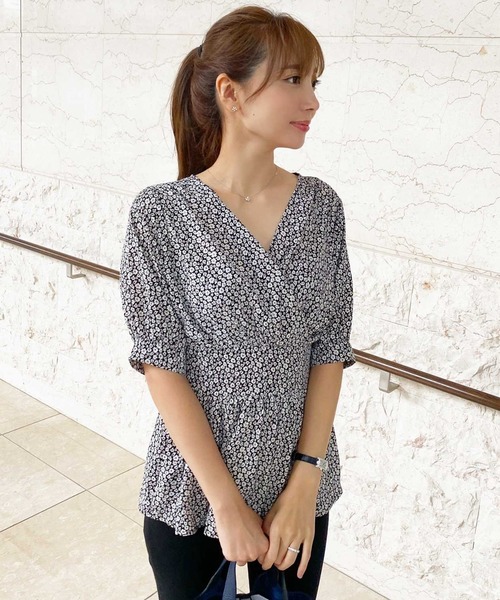 KOBE LETTUCE（コウベレタス）の「カシュクールブラウス（シャツ/ブラウス・レディース・ミント/ピンク/ホワイト系その他/ブラック系その他/ホワイト系その他2/ブラック系その他2/ネイビー・FREE）」の5枚目の写真