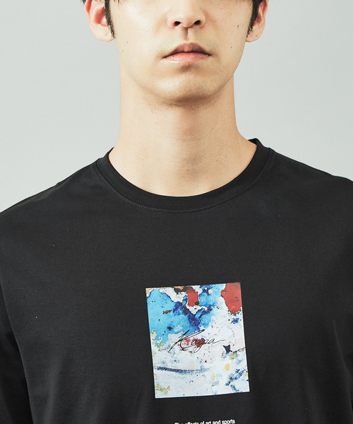ABAHOUSE GRAY(アバハウスグレイ)の「【Kaepa】Artプリント 長袖Tシャツ(Tシャツ/カットソー・メンズ・ホワイト/ベージュ/グレイッシュブルー/ブラック・46/48)」の8枚目の写真