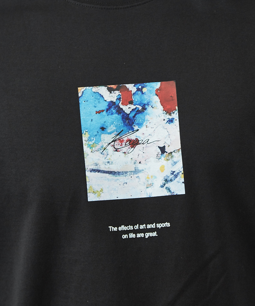 ABAHOUSE GRAY(アバハウスグレイ)の「【Kaepa】Artプリント 長袖Tシャツ(Tシャツ/カットソー・メンズ・ホワイト/ベージュ/グレイッシュブルー/ブラック・46/48)」の10枚目の写真