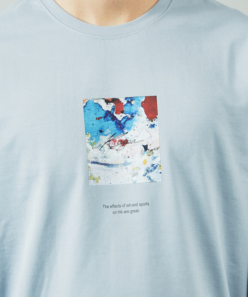 ABAHOUSE GRAY(アバハウスグレイ)の「【Kaepa】Artプリント 長袖Tシャツ(Tシャツ/カットソー・メンズ・ホワイト/ベージュ/グレイッシュブルー/ブラック・46/48)」の13枚目の写真