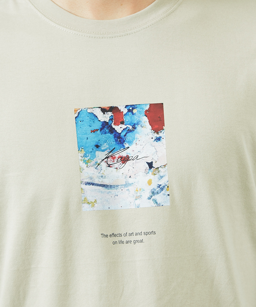 ABAHOUSE GRAY(アバハウスグレイ)の「【Kaepa】Artプリント 長袖Tシャツ(Tシャツ/カットソー・メンズ・ホワイト/ベージュ/グレイッシュブルー/ブラック・46/48)」の16枚目の写真