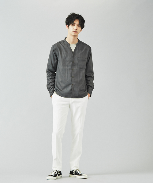 ABAHOUSE GRAY(アバハウスグレイ)の「【Kaepa】Artプリント 長袖Tシャツ(Tシャツ/カットソー・メンズ・ホワイト/ベージュ/グレイッシュブルー/ブラック・46/48)」の19枚目の写真