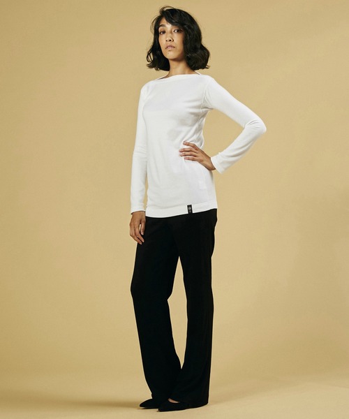 Sov.（ソブ）の「50/1 ORGANIC JERSEY    トップス（Tシャツ/カットソー・レディース・ベージュ/オフホワイト/モカ・38/36）」の11枚目の写真
