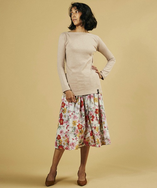 Sov.（ソブ）の「50/1 ORGANIC JERSEY    トップス（Tシャツ/カットソー・レディース・ベージュ/オフホワイト/モカ・38/36）」の4枚目の写真