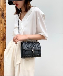 【OKUOKU　0909】チェーンショルダー　キルティング　ミニバッグ