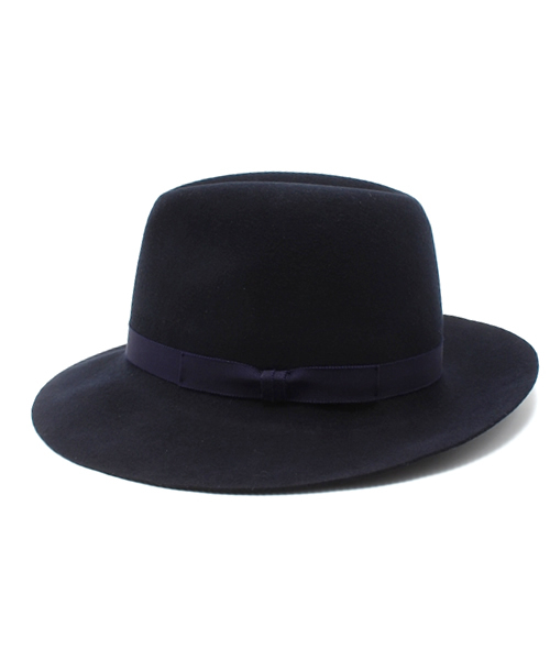 SHIPS JET BLUE(シップスジェットブルー)の「JB: ロングブリム フェドラ フェルトハット(ハット・メンズ・ネイビー/ブラック/カーキ・ONE SIZE)」の6枚目の写真