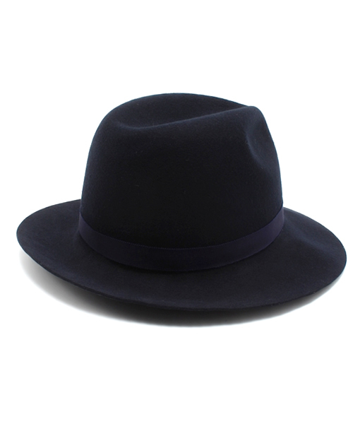 SHIPS JET BLUE(シップスジェットブルー)の「JB: ロングブリム フェドラ フェルトハット(ハット・メンズ・ネイビー/ブラック/カーキ・ONE SIZE)」の7枚目の写真