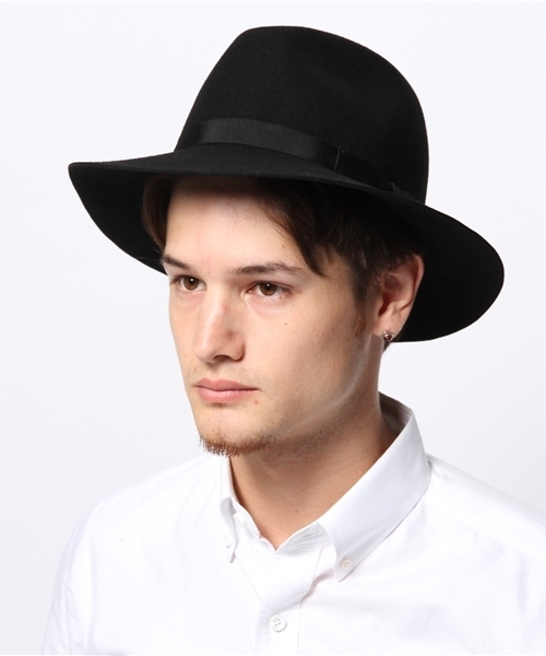 SHIPS JET BLUE(シップスジェットブルー)の「JB: ロングブリム フェドラ フェルトハット(ハット・メンズ・ネイビー/ブラック/カーキ・ONE SIZE)」の5枚目の写真