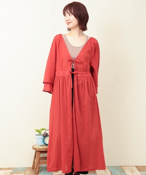 チチカカ（チチカカ）の「エコフレンドリーダイ2WAYワンピース（ワンピース・レディース・ベージュ/レッド/グリーン・FREE）」の9枚目の写真