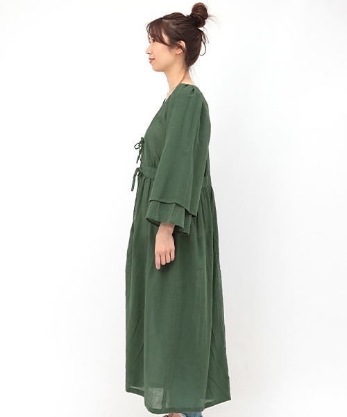 チチカカ（チチカカ）の「エコフレンドリーダイ2WAYワンピース（ワンピース・レディース・ベージュ/レッド/グリーン・FREE）」の17枚目の写真