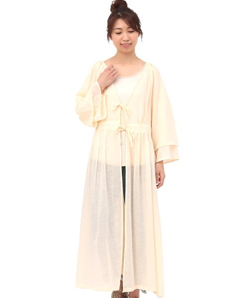 チチカカ（チチカカ）の「エコフレンドリーダイ2WAYワンピース（ワンピース・レディース・ベージュ/レッド/グリーン・FREE）」の13枚目の写真