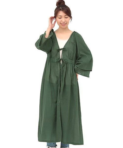 チチカカ（チチカカ）の「エコフレンドリーダイ2WAYワンピース（ワンピース・レディース・ベージュ/レッド/グリーン・FREE）」の15枚目の写真