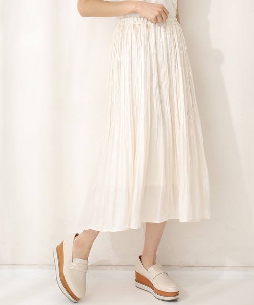 one after another NICE CLAUP(ワンアフターアナザーナイスクラップ)の「イレヘムプリーツスカート(スカート・レディース・ベージュ/その他1/アイボリー/その他2・FREE)」の21枚目の写真