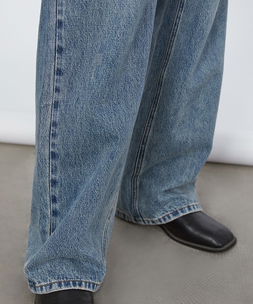 Fano Studios（ファノ ストゥディオズ）の「【Fano Studios】Wide straight damage denim pants FC21K022（デニムパンツ・レディース・ブルー・M/S/L）」の9枚目の写真