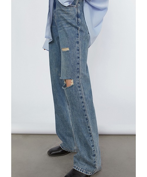 Fano Studios（ファノ ストゥディオズ）の「【Fano Studios】Wide straight damage denim pants FC21K022（デニムパンツ・レディース・ブルー・M/S/L）」の11枚目の写真