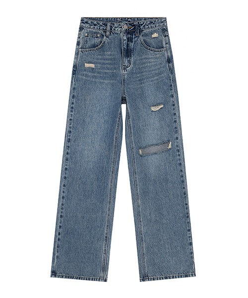 Fano Studios（ファノ ストゥディオズ）の「【Fano Studios】Wide straight damage denim pants FC21K022（デニムパンツ・レディース・ブルー・M/S/L）」の13枚目の写真