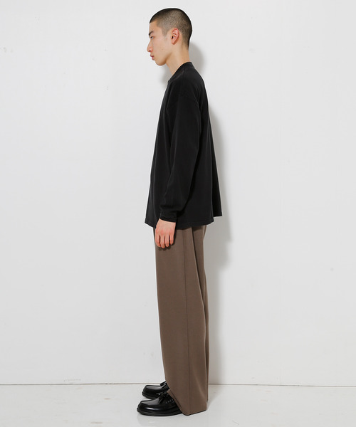 UNDECORATED(アンデコレイテッド)の「UNDECORATED アンデコレイテッド / ORGANIC CO L/S TEE オーガニックコットン製品染めオーバーサイズ長袖Tシャツ / UDF21102(Tシャツ/カットソー・メンズ・チャコールグレー/ダークブルー/ホワイト/キナリ・0/1/2/3)」の5枚目の写真