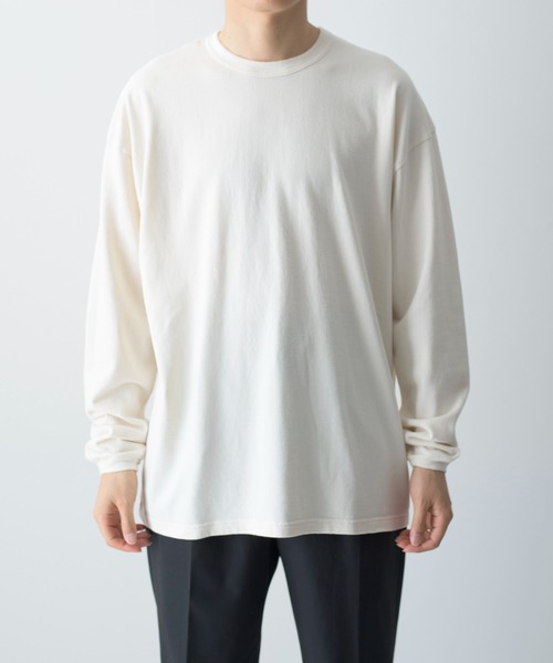 UNDECORATED(アンデコレイテッド)の「UNDECORATED アンデコレイテッド / ORGANIC CO L/S TEE オーガニックコットン製品染めオーバーサイズ長袖Tシャツ / UDF21102(Tシャツ/カットソー・メンズ・チャコールグレー/ダークブルー/ホワイト/キナリ・0/1/2/3)」の19枚目の写真