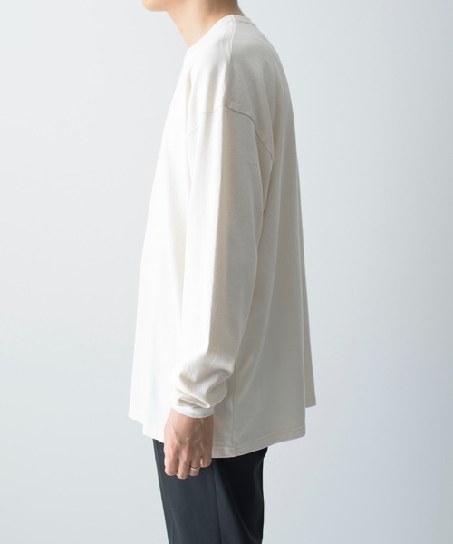 UNDECORATED(アンデコレイテッド)の「UNDECORATED アンデコレイテッド / ORGANIC CO L/S TEE オーガニックコットン製品染めオーバーサイズ長袖Tシャツ / UDF21102(Tシャツ/カットソー・メンズ・チャコールグレー/ダークブルー/ホワイト/キナリ・0/1/2/3)」の20枚目の写真