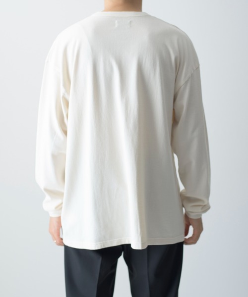 UNDECORATED(アンデコレイテッド)の「UNDECORATED アンデコレイテッド / ORGANIC CO L/S TEE オーガニックコットン製品染めオーバーサイズ長袖Tシャツ / UDF21102(Tシャツ/カットソー・メンズ・チャコールグレー/ダークブルー/ホワイト/キナリ・0/1/2/3)」の21枚目の写真