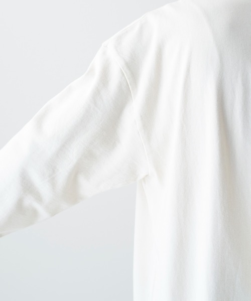 UNDECORATED(アンデコレイテッド)の「UNDECORATED アンデコレイテッド / ORGANIC CO L/S TEE オーガニックコットン製品染めオーバーサイズ長袖Tシャツ / UDF21102(Tシャツ/カットソー・メンズ・チャコールグレー/ダークブルー/ホワイト/キナリ・0/1/2/3)」の22枚目の写真