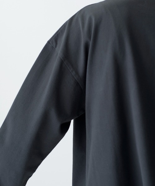 UNDECORATED(アンデコレイテッド)の「UNDECORATED アンデコレイテッド / ORGANIC CO L/S TEE オーガニックコットン製品染めオーバーサイズ長袖Tシャツ / UDF21102(Tシャツ/カットソー・メンズ・チャコールグレー/ダークブルー/ホワイト/キナリ・0/1/2/3)」の14枚目の写真