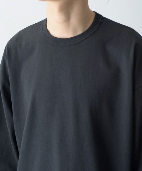 UNDECORATED(アンデコレイテッド)の「UNDECORATED アンデコレイテッド / ORGANIC CO L/S TEE オーガニックコットン製品染めオーバーサイズ長袖Tシャツ / UDF21102(Tシャツ/カットソー・メンズ・チャコールグレー/ダークブルー/ホワイト/キナリ・0/1/2/3)」の16枚目の写真