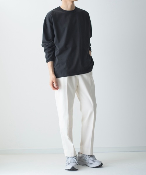 UNDECORATED(アンデコレイテッド)の「UNDECORATED アンデコレイテッド / ORGANIC CO L/S TEE オーガニックコットン製品染めオーバーサイズ長袖Tシャツ / UDF21102(Tシャツ/カットソー・メンズ・チャコールグレー/ダークブルー/ホワイト/キナリ・0/1/2/3)」の9枚目の写真