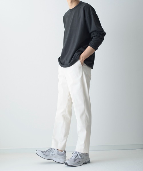 UNDECORATED(アンデコレイテッド)の「UNDECORATED アンデコレイテッド / ORGANIC CO L/S TEE オーガニックコットン製品染めオーバーサイズ長袖Tシャツ / UDF21102(Tシャツ/カットソー・メンズ・チャコールグレー/ダークブルー/ホワイト/キナリ・0/1/2/3)」の10枚目の写真