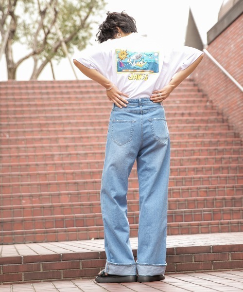RAGEBLUE（レイジブルー）の「デニムワイドパンツ/935126（デニムパンツ・レディース・ブルー/ライトブルー/ホワイト・SMALL/MEDIUM）」の5枚目の写真