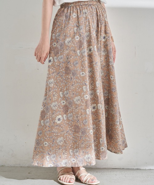 earth music&ecology（アースミュージックアンドエコロジー）の「気分は旅！スカート ＊●（スカート・レディース・ベージュ/ピンクベージュ/ダークネイビー/カーキ・FREE）」の4枚目の写真