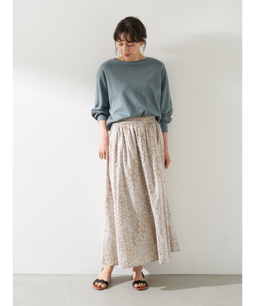 earth music&ecology（アースミュージックアンドエコロジー）の「気分は旅！スカート ＊●（スカート・レディース・ベージュ/ピンクベージュ/ダークネイビー/カーキ・FREE）」の21枚目の写真