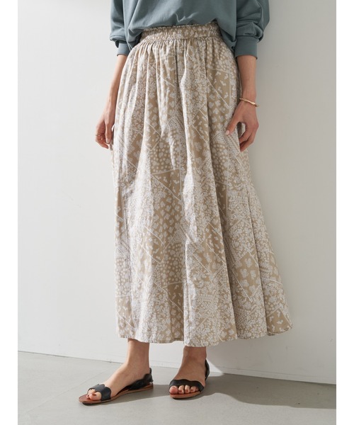 earth music&ecology（アースミュージックアンドエコロジー）の「気分は旅！スカート ＊●（スカート・レディース・ベージュ/ピンクベージュ/ダークネイビー/カーキ・FREE）」の18枚目の写真