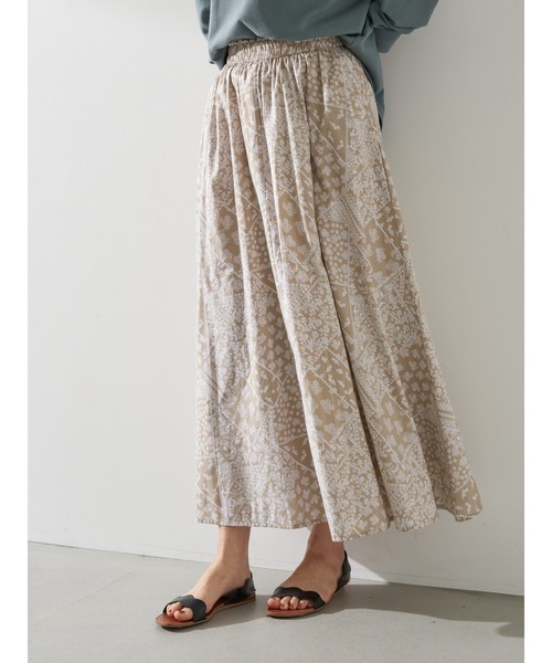 earth music&ecology（アースミュージックアンドエコロジー）の「気分は旅！スカート ＊●（スカート・レディース・ベージュ/ピンクベージュ/ダークネイビー/カーキ・FREE）」の7枚目の写真