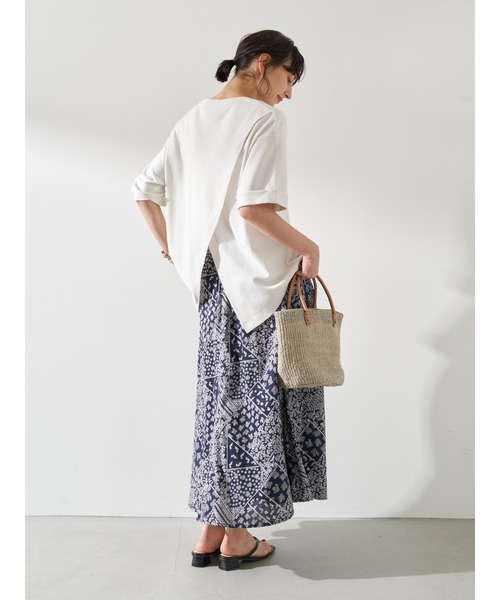 earth music&ecology（アースミュージックアンドエコロジー）の「気分は旅！スカート ＊●（スカート・レディース・ベージュ/ピンクベージュ/ダークネイビー/カーキ・FREE）」の20枚目の写真