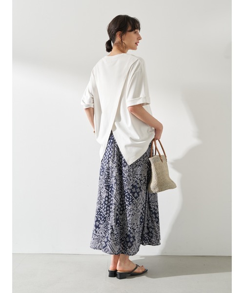 earth music&ecology（アースミュージックアンドエコロジー）の「気分は旅！スカート ＊●（スカート・レディース・ベージュ/ピンクベージュ/ダークネイビー/カーキ・FREE）」の14枚目の写真