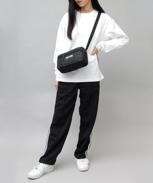 THRASHER（スラッシャー）の「撥水 ロゴ刺繍 横型 ナイロン ミニショルダーバッグ（ショルダーバッグ・メンズ・ブラック・FREE）」の19枚目の写真