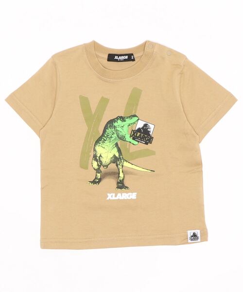 XLARGE KIDS（エクストララージキッズ）の「抗菌加工 ダイナソーOGゴリラTシャツ（Tシャツ/カットソー・キッズ・ブラック/ベージュ/ホワイト・120cm/100cm/140cm/110cm/130cm/90cm）」の3枚目の写真