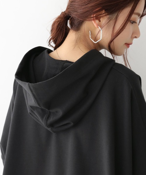 n'OrLABEL(ノアールレーベル)の「『裾ラウンドゆるパーカー』(パーカー・レディース・グリーン/オフホワイト/ブラック/ラベンダー・FREE)」の5枚目の写真