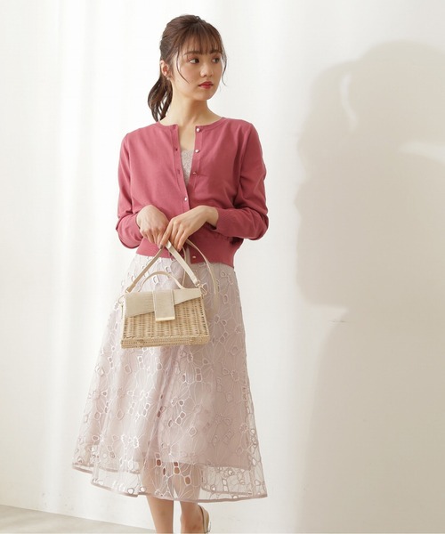 PROPORTION BODY DRESSING（プロポーションボディドレッシング）の「メタル釦クルーカーディガン / 1211274500（カーディガン/ボレロ・レディース・ホワイト/グレー/クリアグリーン/ピンク系その他3/ブラック・FREE）」の5枚目の写真