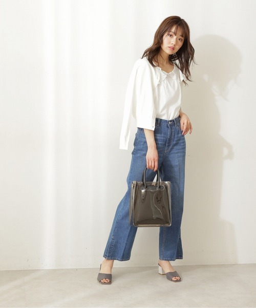 PROPORTION BODY DRESSING（プロポーションボディドレッシング）の「メタル釦クルーカーディガン / 1211274500（カーディガン/ボレロ・レディース・ホワイト/グレー/クリアグリーン/ピンク系その他3/ブラック・FREE）」の6枚目の写真