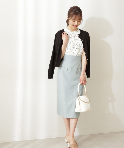 PROPORTION BODY DRESSING（プロポーションボディドレッシング）の「メタル釦クルーカーディガン / 1211274500（カーディガン/ボレロ・レディース・ホワイト/グレー/クリアグリーン/ピンク系その他3/ブラック・FREE）」の8枚目の写真