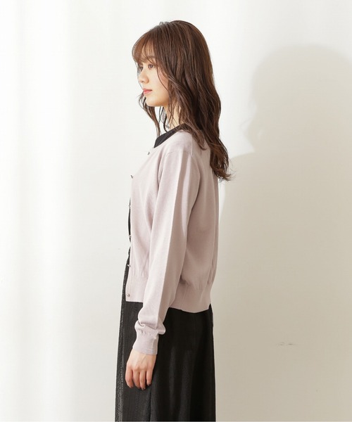 PROPORTION BODY DRESSING（プロポーションボディドレッシング）の「メタル釦クルーカーディガン / 1211274500（カーディガン/ボレロ・レディース・ホワイト/グレー/クリアグリーン/ピンク系その他3/ブラック・FREE）」の10枚目の写真