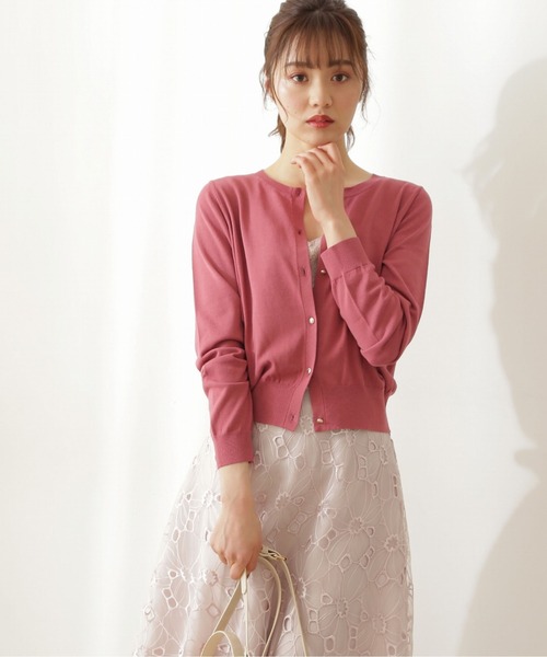 PROPORTION BODY DRESSING（プロポーションボディドレッシング）の「メタル釦クルーカーディガン / 1211274500（カーディガン/ボレロ・レディース・ホワイト/グレー/クリアグリーン/ピンク系その他3/ブラック・FREE）」の14枚目の写真